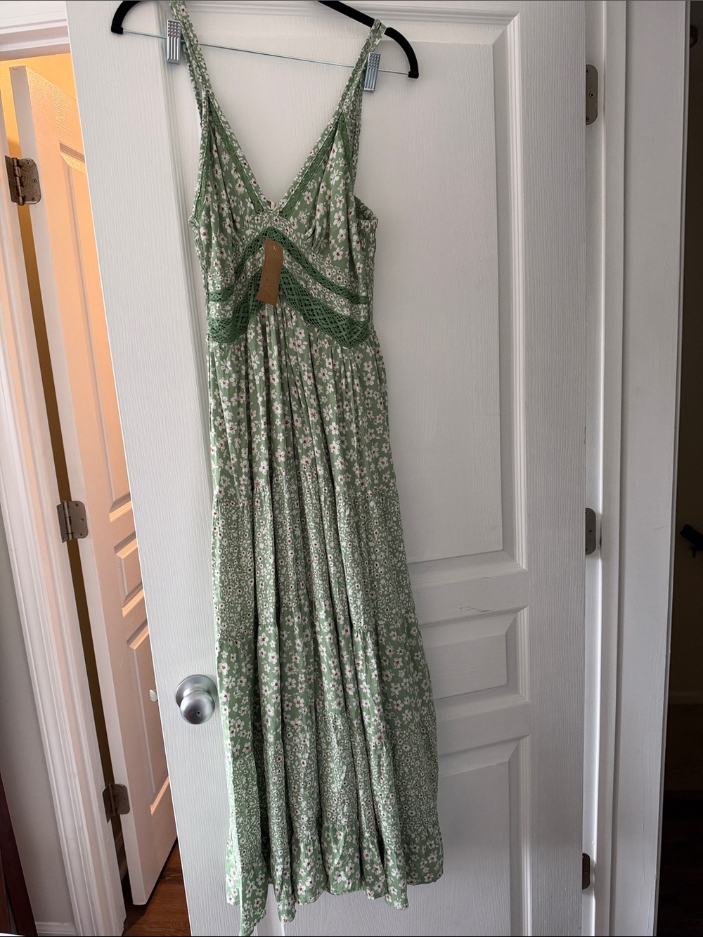 Green Floral Maxi Dress